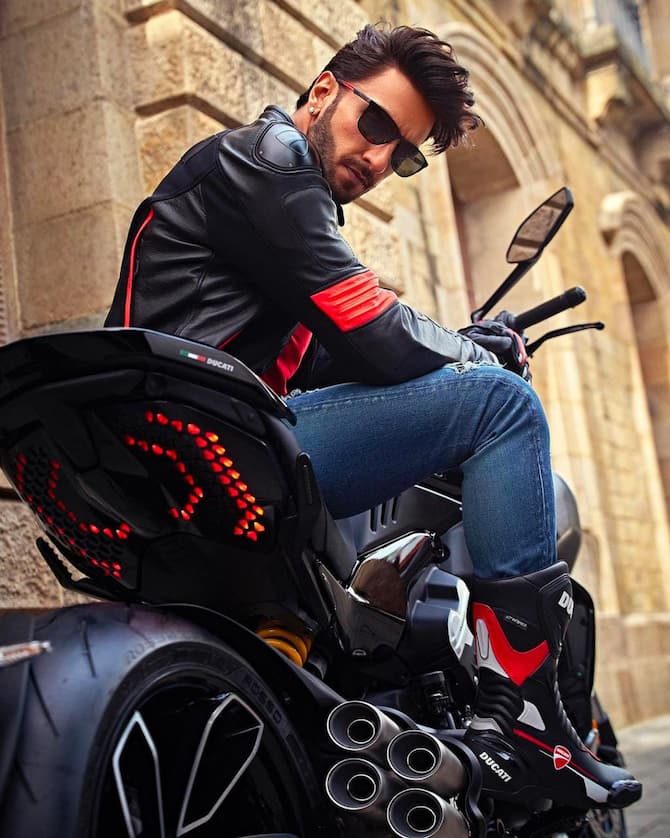 Ranveer Singh sets hearts racing in this edgy biker boy look