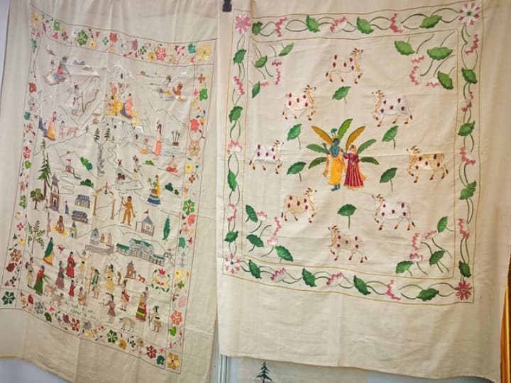 Chamba Rumal worth one lakh rupees, Know what is the specialty of this handkerchief ANN Chamba Rumal: कभी देखा है 100000 रुपये का रुमाल, जानें क्या है इस चंबा रूमाल में खास?