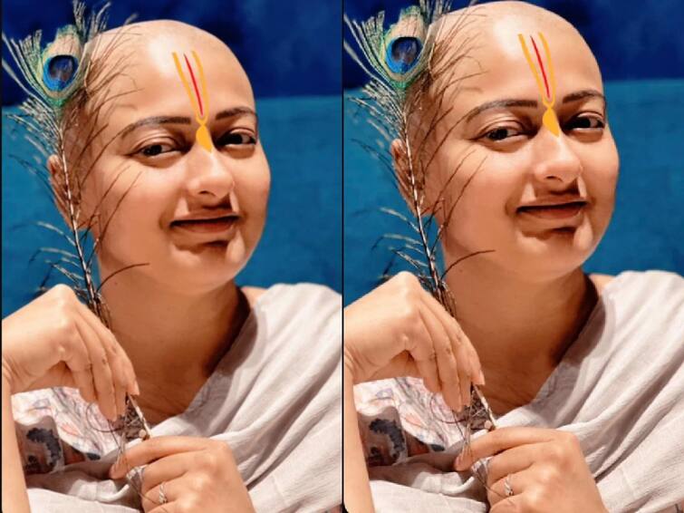 gayathri raguram new look goes on viral she looks without hair on her head Gayathri Raguram: மொட்டை கெட்டப்பில் காயத்ரி ரகுராம் - எடிட் போட்டோவா என கிண்டலடிக்கும் நெட்டிசன்ஸ்