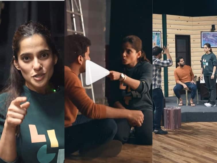 priya bapat shared video of natak rehearsal on social media Priya Bapat: 'रंगभूमीवर पुनरागमन करण्याचा माझा निर्णय...'; प्रिया बापटनं शेअर केलेल्या व्हिडीओनं वेधलं नेटकऱ्यांचे लक्ष