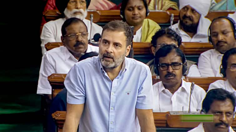 Rahul Gandhi Speech on Manipur Offensive part removed from Lok Sabha proceedings Rahul Gandhi: राहुल गांधींनी लोकसभेत केलेल्या भाषणातील 24 शब्द कामकाजातून वगळले; काँग्रेसचा निषेध