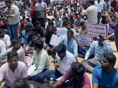 Hundreds Protest In Hyderabad Demanding Postponement Of TSPSC Exam