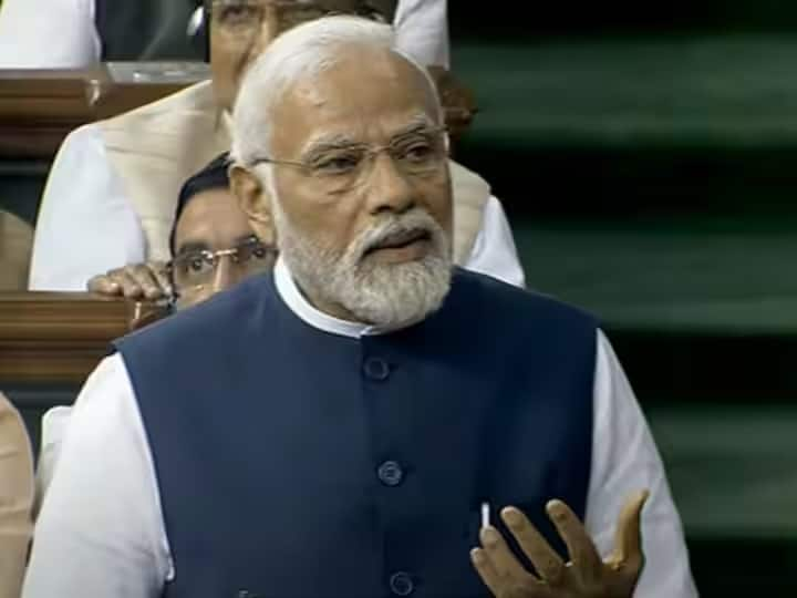 pm modi speech in lok sabha prime minister attacks congress opposition alliance mentioning no ball in no confidence motion debate No Confidence Motion:  અવિશ્વાસ પ્રસ્તાવ પર PM મોદીએ કહ્યું, વિપક્ષ નો બોલ પર નો બોલ કરી રહ્યું છે અને અહીં થી તો  સેન્ચુરી...