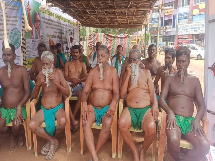 Trichy the farmers involved in the rat-eating protest caused a stir TNN எலியை சாப்பிடும் நூதன போராட்டம் - திருச்சியில்  விவசாயிகளால் பரபரப்பு