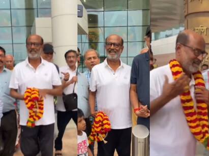 Rajinikanths Jailer release today, in dehradun airport fans mobbed him Jailer Rajinikanth : விமான நிலையத்தில் மின்னல் நடைபோட்ட ரஜினி.. ஓடிவந்த சீனியர் ரசிகர்.. வீடியோ..