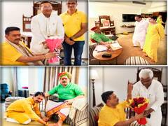 PHOTOS: बागेश्वर से दूरी... पंडोखर से मिलना जरूरी! CM नीतीश के मंत्री-विधायक पहुंच गए 'अर्जी' लगाने, देखें तस्वीरें