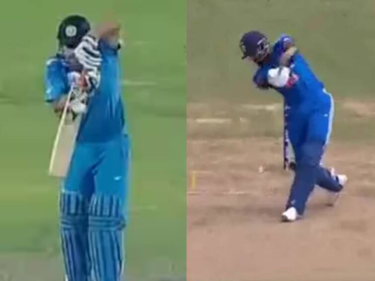 ms dhoni video going viral after hardik pandya six while tilak varma missed his fifty Watch Video: ’அதுக்குல்லாம் பெரிய மனசு வேணும் ஹர்திக்’.. தோனி, சாம்சனுடன் ஒப்பிட்டு வசைபாடும் ரசிகர்கள்.. வைரல் வீடியோ!