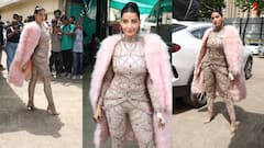 Nora Fatehi: হালকা গোলাপি পোশাকে মোহময়ী নোরা, রিয়েলিটি শোয়ের সেটে ছবির বন্যা