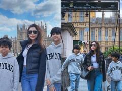 Aarthi ravi : 'என் பெயர் காக்க பிறந்தவனே..’ மகன்களுடன் லண்டன் வீதிகளில் வலம் வரும் ஜெயம் ரவியின் மனைவி!