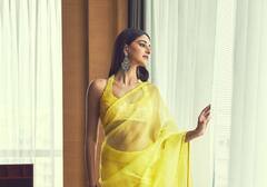 Ananya Panday Gets Dressed Up In A Striking Yellow Saree; See Pics