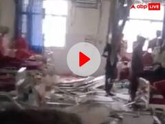 बीएचयू ट्रॉमा सेंटर के वार्ड में फॉल सीलिंग गिरने से बड़ा हादसा, बाल-बाल बचे मरीज, देखें वीडियो