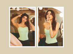 Khushi Kapoor Takes Her Glam Quotient A Notch Higher In A Sea-Green Corset Top