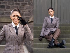 Mrunal Thakur Turns Up The Heat In Sharp 'Suit And Tie' - SEE PICS
