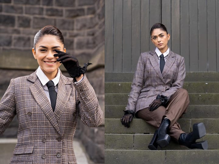 Mrunal Thakur is a total diva thanks to her impressive wardrobe. She recently wore a sophisticated pantsuit.