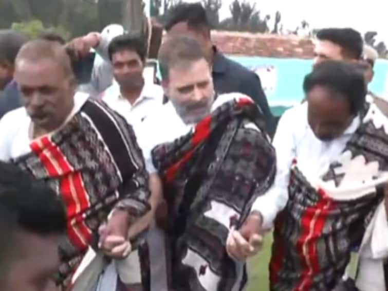 Rahul Gandhi Dons Toda Tribal Community's Traditional Outfit In Tamil Nadu Ooty WATCH Wayanad District WATCH: Rahul Gandhi Dances With Tamil Nadu's Toda Tribals In Traditional Outfit In Ooty