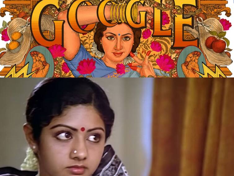 Google Doodle commemorates Indian cinema icon Sridevi's 60th birthday Google Doodle: நடிகை ஸ்ரீதேவி பிறந்தநாள்.. சிறப்பு டூடுள் வெளியிட்டு கொண்டாடும் கூகுள்..!