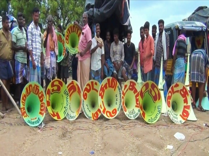 பாரம்பரிய முறைப்படி கிராமபோன் ரெக்கார்டு இசைப் போட்டி -  உற்சாகமான உசிலம்பட்டி...!