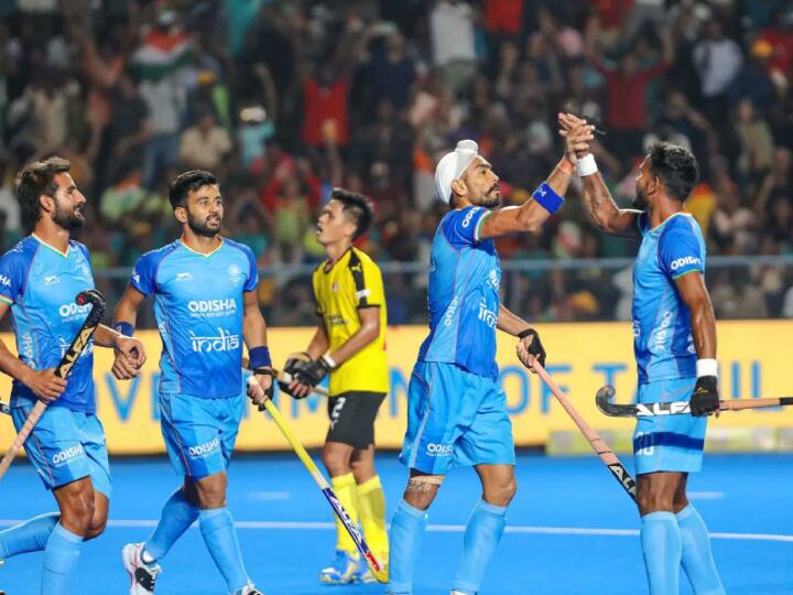 chants of Vande Mataram fill the stadium after India win final of Asian Champions Trophy 2023 hockey Watch: जब टीम इंडिया की शानदार जीत के बाद स्टेडियम में गूंजा 'वंदे मातरम', एशियन चैंपियंस ट्रॉफी का जीता खिताब