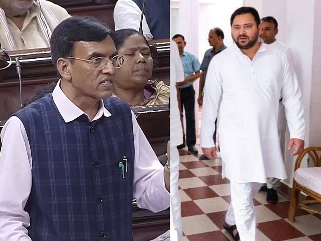 'Invisible Development': Tejashwi Hits Back At Health Minister Mandaviya Over AIIMS Darbhanga Issue AIIMS Darbhanga Issue Invisible Development Politics Tejashwi Yadav Responds To Union Minister Mandaviya Over 'Invisible Development': Tejashwi Hits Back At Health Minister Mandaviya Over AIIMS Darbhanga Issue