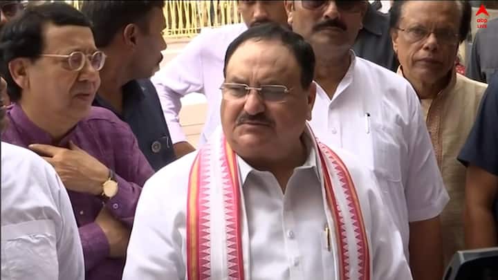 দক্ষিণশ্বর মন্দিরে জেপি নাড্ডা । ভবতারিণীর মন্দিরে পুজো দিলেন বিজেপির সর্ব ভারতীয় সভাপতি।