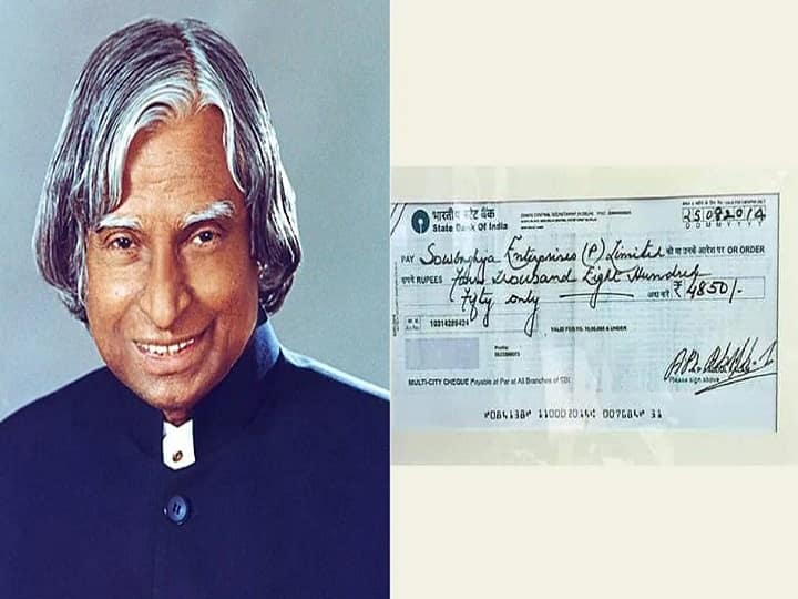 IAS officer Shares Picture Of Cheque APJ Abdul Kalam Wrote To Pay For Grinder Gifted to Him Abdul Kalam Gift: பரிசை கூட வாங்காத அப்துல் கலாம்.. கிரைண்டருக்காக பணத்தை தந்த சம்பவம்.. ஐஏஎஸ் அதிகாரி நெகிழ்ச்சி பதிவு