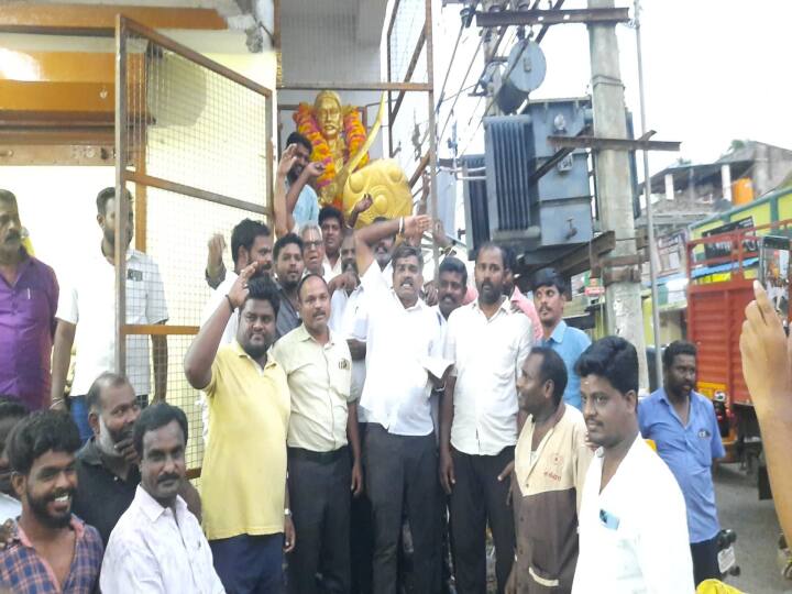 kanchipuram azhagu muthu kone  statue  reopened on court orders TNN காஞ்சிபுரத்தில் மூடப்பட்ட அழகு முத்துக்கோன் சிலை; நீதிமன்ற உத்தரவால் மீண்டும் திறப்பு