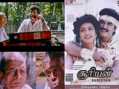 actor sarath kumars Suriyan Movie Completes 31 Years 31 Years of Suriyan: ‘அரசியல்வாதினாலே தியாகிகள் தானே’ .. கவுண்டமணியின் நக்கல்.. சரத்குமாரின் ‘சூரியன்’ படம் வெளியான நாள் இன்று..!