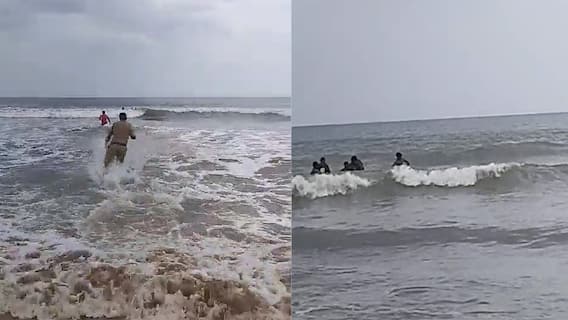 Bapatla Cops Rescue Man |AIRA News | సముద్రంలో మునిగిపోతున్న యువకుడిని కాపాడిన పోలీస్ | ABP Desam