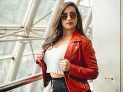 రెడ్ జాకెట్‌లో యాంకర్ మంజుషా - ‘హిడింబ’ ఎత్తుకుపోతాడు జాగ్రత్త!