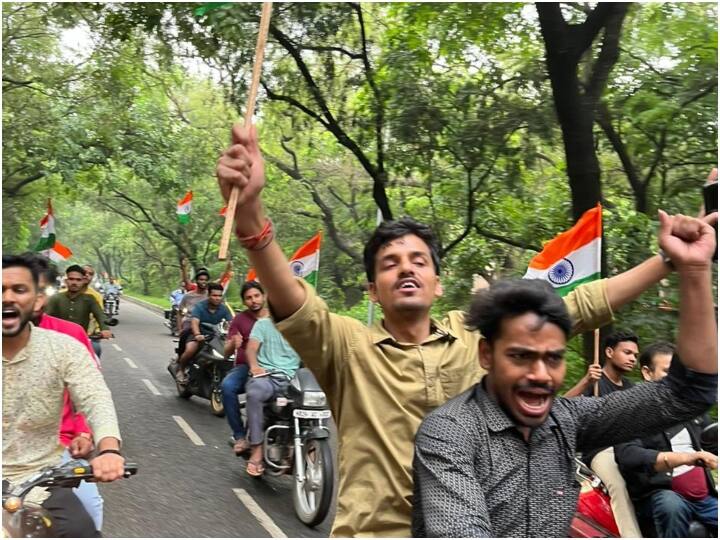 ABVP takes out tiranga bike rally in jnu campus on independence day 2023 ann Independence Day 2023: स्वतंत्रता दिवस पर जेएनयू में निकाली गई तिरंगे के साथ बाइक रैली, देशभक्ति के रंग में रंगा कैंपस