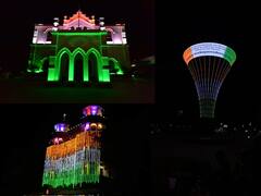 Independence Day 2023 : தேசம் சுதந்திர காற்றை சுவாசிக்கிறது.. மூவர்ண நிறங்களில் ஜொலிக்கும் தமிழ்நாடு!