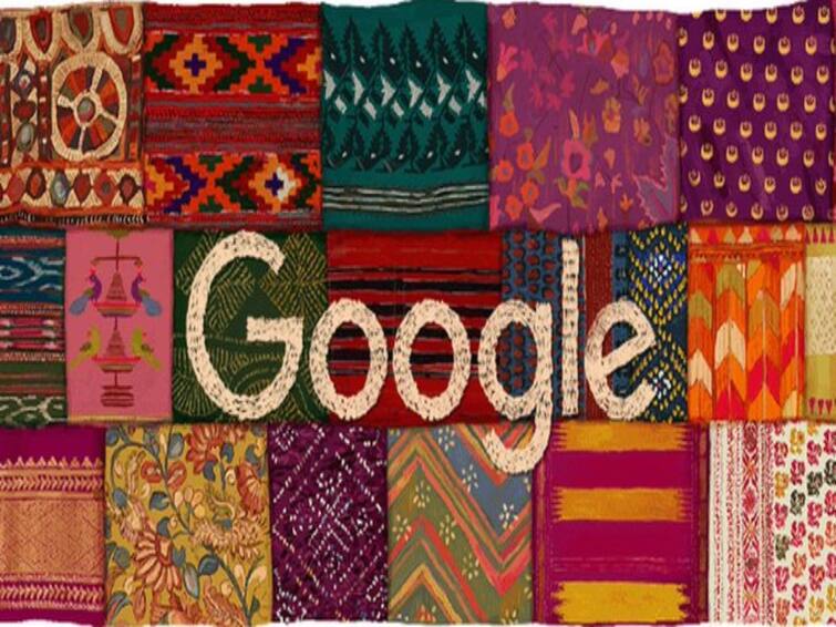 Google Doodle 77th IndependenceDay google celebrating these textile traditions with this Doodle Google Doodle: 77வது சுதந்திர தினம்: காஷ்மீர் டூ கன்னியாகுமரி: இந்தியாவின் ஜவுளி பாரம்பரியத்தைக் கவுரவித்து சிறப்பு டூடுல் வெளியிட்ட கூகுள்!