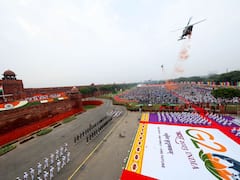 Red Fort Adorned In Tricolour As PM Modi Leads I-Day Celebrations In Rajasthani Bandhej Safa. In Pics