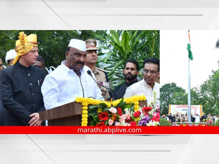 Aurangabad : स्वातंत्र्य दिनाच्या वर्धापन दिनाचा मुख्य शासकीय सोहळा आज विभागीय आयुक्त कार्यालयाच्या प्रांगणात पार पडला. पालकमंत्री संदिपान भुमरे यांच्या हस्ते ध्वजारोहण करण्यात आले.