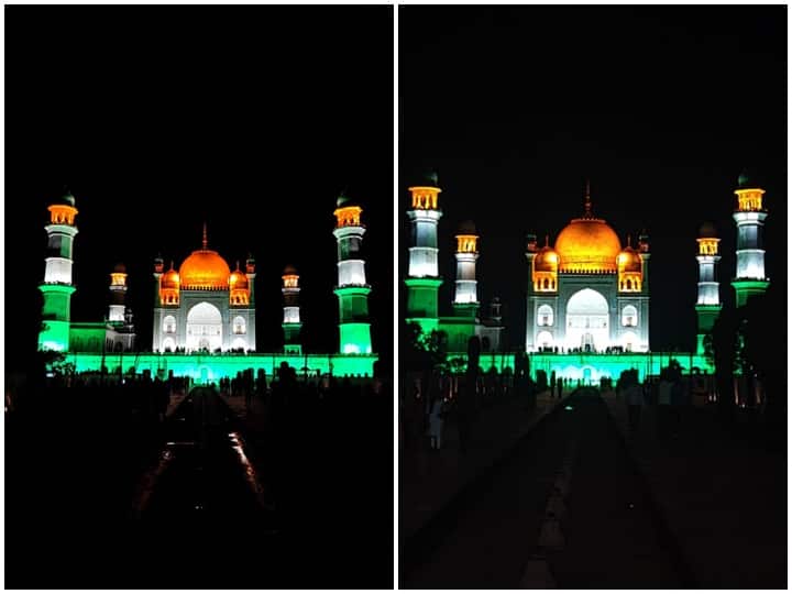 भारतीय पुरातत्व विभागाच्या वतीने ही रोषणाई करण्यात आली असून, सर्वांचे लक्ष वेधून घेत आहे.