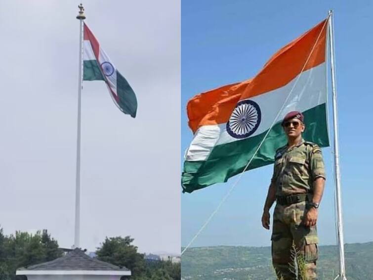 independence day of india celebration at ms dhoni ranchi residence latest sports news MS DHONI: தோனி வீட்டில் கம்பீரமாய் பறந்த இந்திய தேசிய கொடி.. இணையத்தில் தெறிக்கும் புகைப்படங்கள்..!