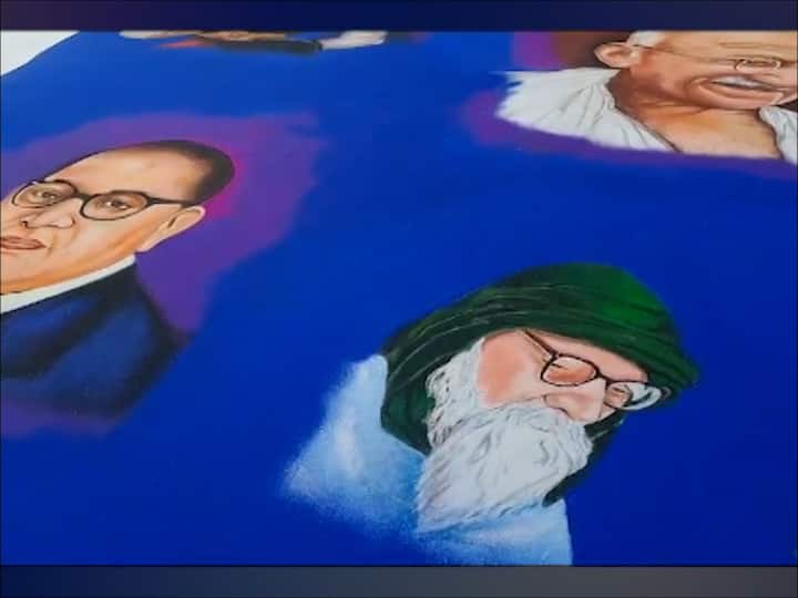 ही रांगोळी देशभक्ती व्यक्त करणारी ठरतेय.