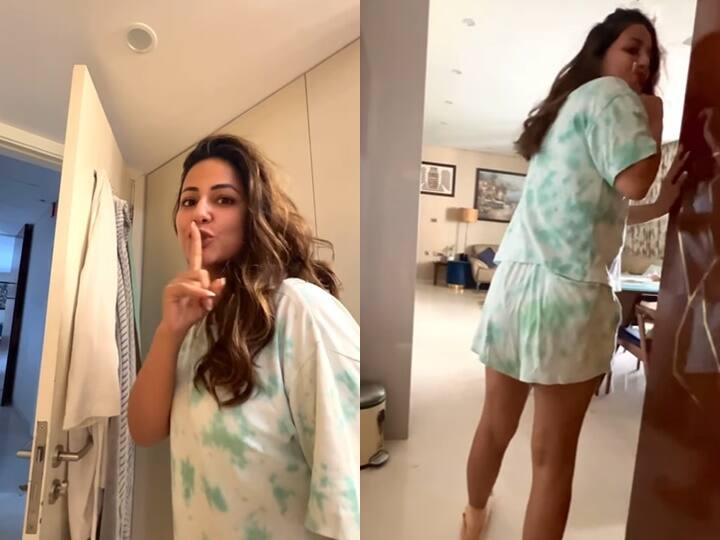 Hina Khan Reached To Her Moms House With Broken Leg See What Happened Next Watch Video Video: टूटी टांग लेकर घर पहुंचीं Hina Khan, सरप्राइज देने आईं एक्ट्रेस को देख घबरा कर रो पड़ीं मां