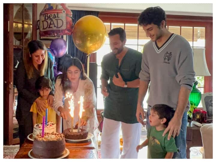 Saif Ali Khan celebrated his birthday on Wednesday (August 16) with his family.