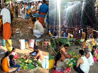 Aadi Amavasai ஆடி அமாவாசை:  தேனி, திண்டுக்கல் மாவட்ட  கோயில்களில் முன்னோர்களுக்கு திதி கொடுக்க குவிந்த மக்கள்