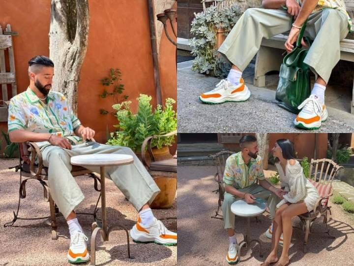 AP Dhillon Brutally Trolled for wearing tricolour shoes social media users called him khalistani supporter तिरंगे के कलर के शूज पहनने पर बुरी तरह ट्रोल हो रहे AP Dhillon, लोगों ने बताया 'खालिस्तानी'...देखें तस्वीरें