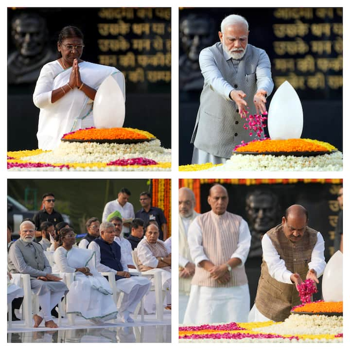 Prime Minister Narendra Modi, President Murmu, Lok Sabha Speaker Om Birla, and other BJP leaders paid floral tributes to the former prime minister Atal Bihari Vajpayee on his 5th death anniversary.