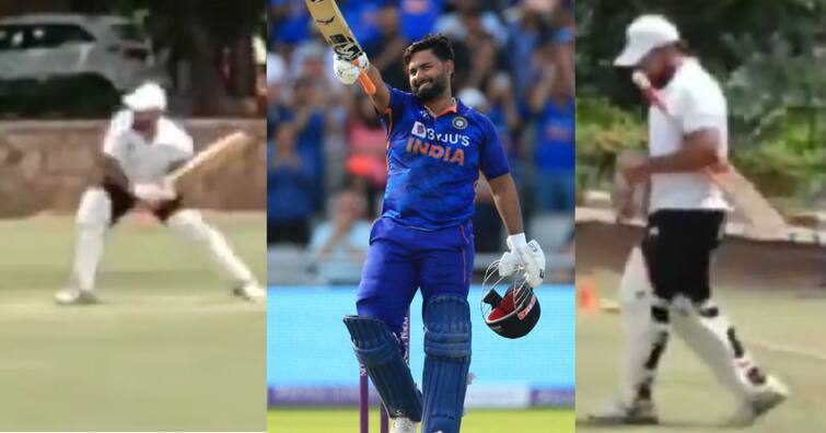 Rishabh Pant Seen Batting For First Time Bengaluru After Car Accident Video Viral on Social Media Rishabh Pant: ભયંકર અકસ્માતના 7 મહિના  બાદ પહેલીવાર મેદાનમાં ઉતર્યો પંત, પીચને વંદન કરી  આગળ વધ્યાં, જુઓ  વીડિયો