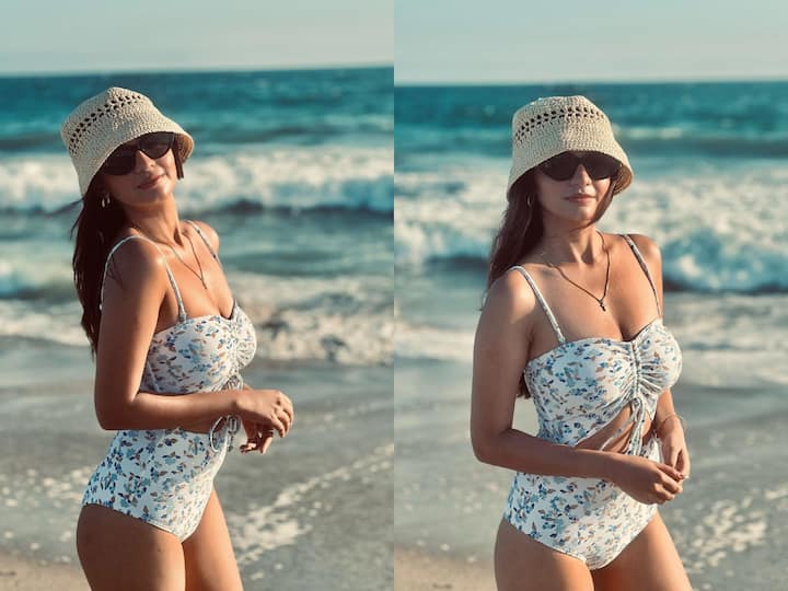 Anushka Sen is currently in the USA. The actor has been treating fans with pictures from the USA. Anushka Sen shared pictures of herself in a printed bikini