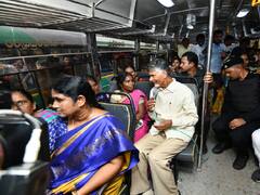 ఫోటోలు: ఆర్టీసీ బస్సులో చంద్రబాబు - మహిళల పక్కనే కూర్చొని మాటామంతీ