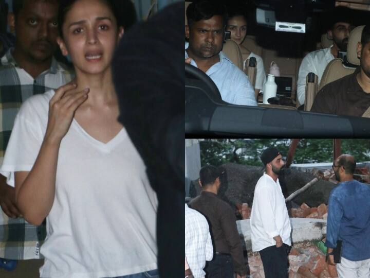 Ranbir Kapoor Alia Bhatt  Latest Pics:आलिया भट्ट और रणबीर कपूर हाल ही में अपने घर के बाहर स्पॉट किए गए. अपने घर का देखकर ये स्टार कपल काफी खुश नजर आ रहा था. नीचे देखिए दोनों की तस्वीरें.......