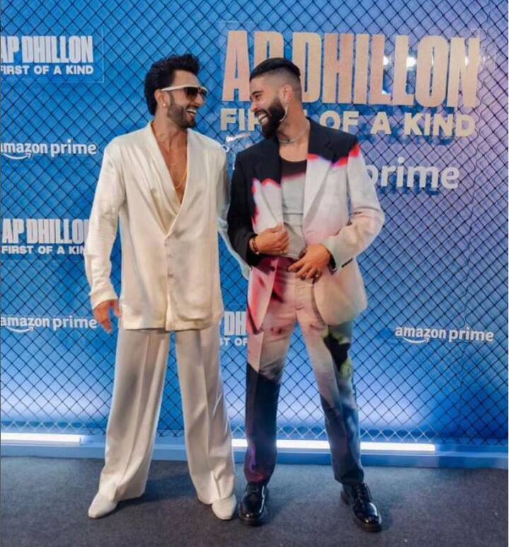 Actor Ranveer Singh was also present at the screening of AP Dhillon: First of a Kind