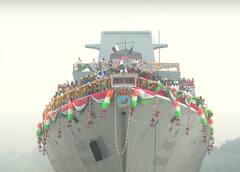 President Murmu Launches Indian Navy's Advanced Stealth Frigate INS Vindhyagiri In Kolkata