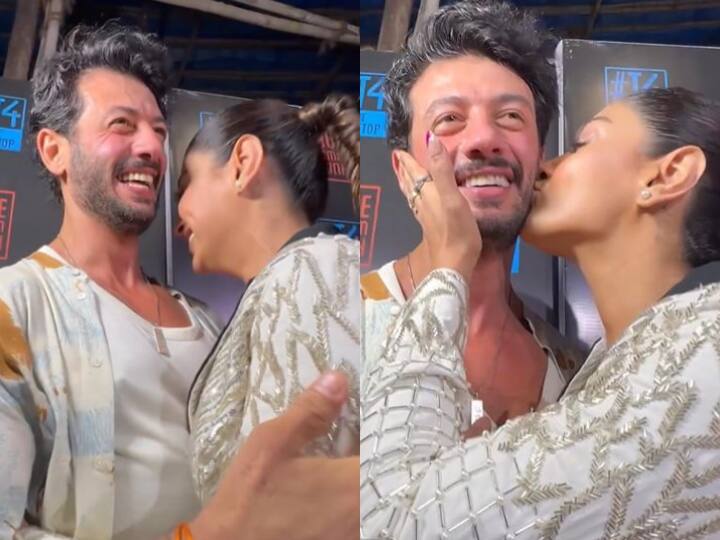 Bigg boss ott 2 contestant jad hadid and akansha puri kiss in public event got trolled video gone viral Bigg Boss Ott 2: जद हदीद और अकांक्षा पुरी फिर एक-दूसरे को सरेआम किस करते आए नजर,  लोग बोले- 'ये नहीं सुधरेंगे'