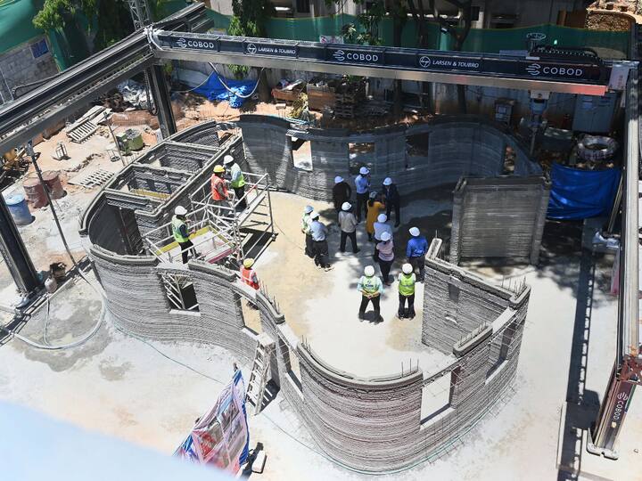 Cost and time savings make 3D-concrete printing technology a viable alternative to conventional building practices. (Source: PTI)